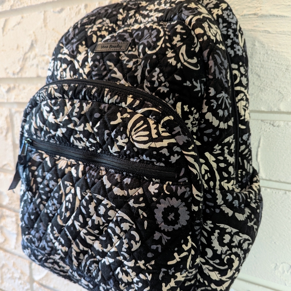 Vera Bradley Travel Set Essential Backpack & Hanging Travel Bag Paisley Noir - Picture 2 of 13